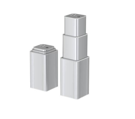 Telescoping Height Adjustment Columns 3-Stage 6000N 24VDC IPX6 Silver / Black
