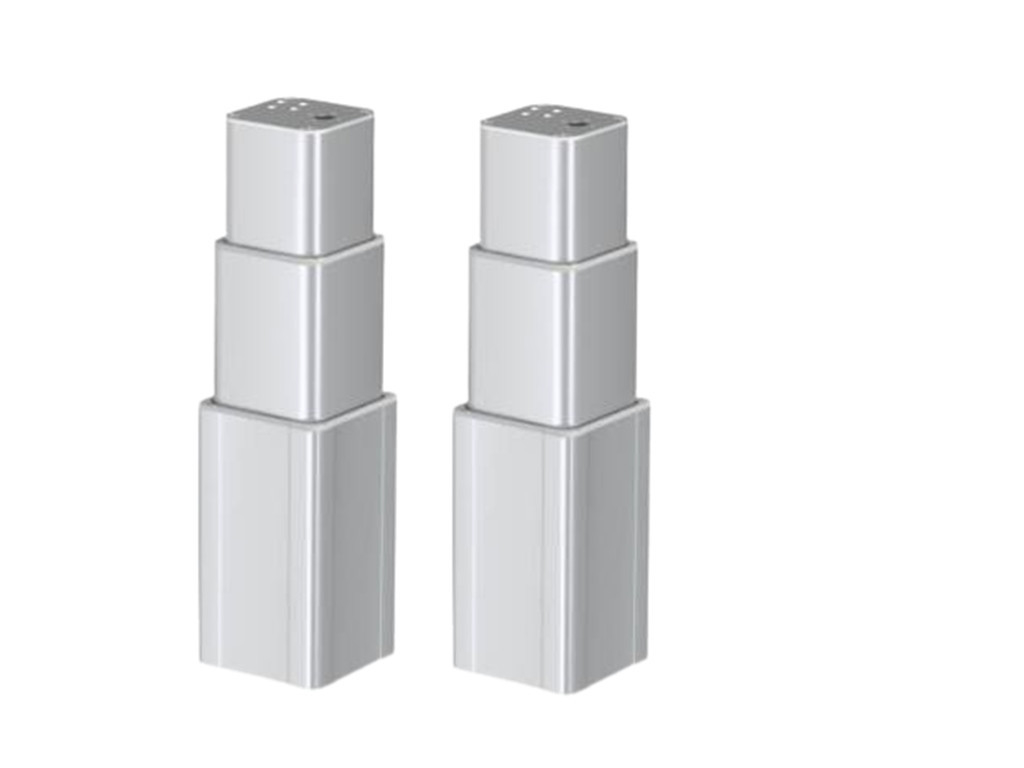 Telescoping Height Adjustment Columns 3-Stage 6000N 24VDC IPX6 Silver / Black