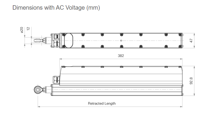 Automatic Window Ventilation Actuator DC24V 12V 3500 Thrust Remote Control System